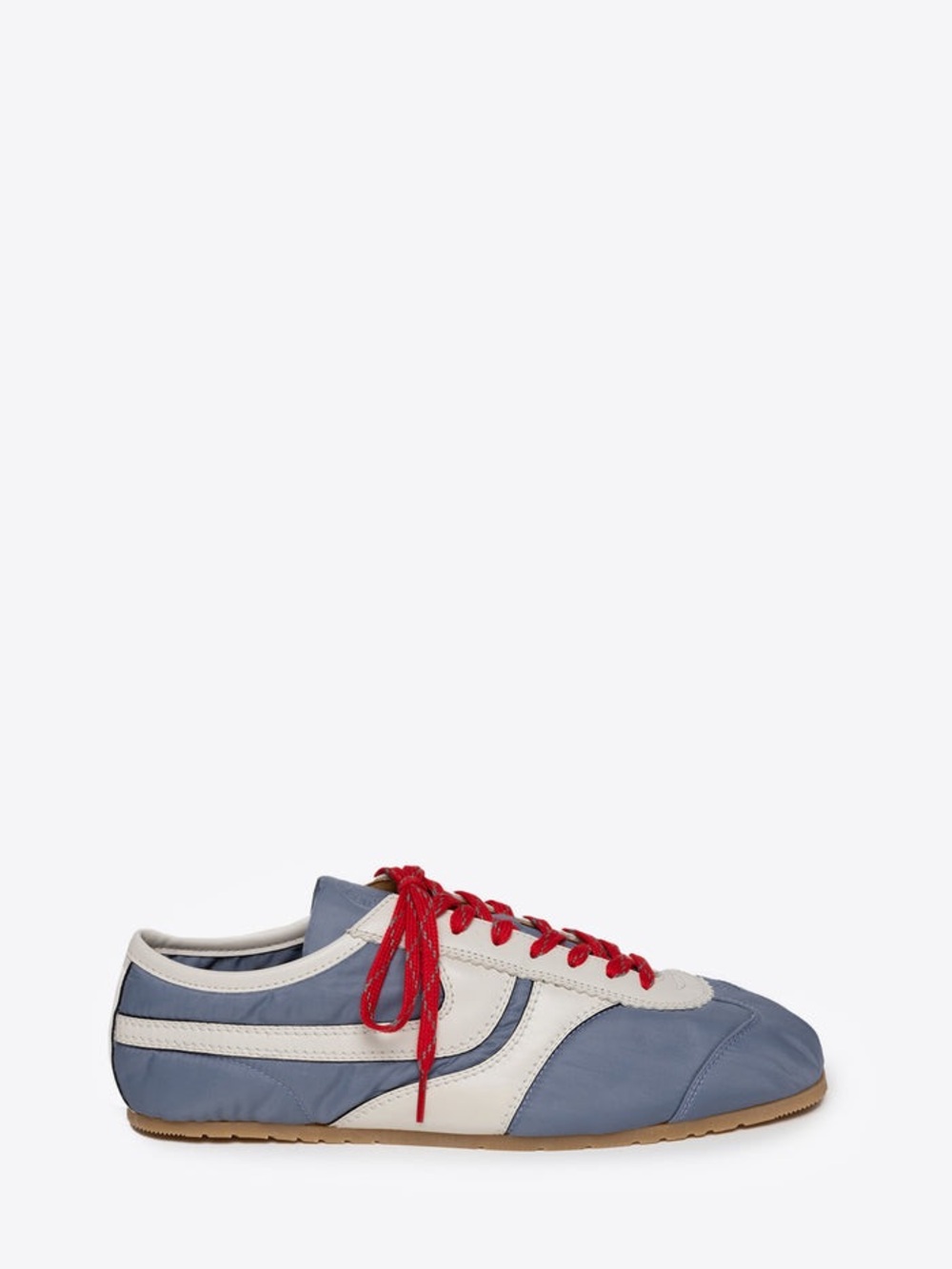 Dries Van Noten Blue and White Sneakers with Red Laces (As seen on Harry Styles)